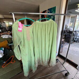 Mint Green Sharara Suit